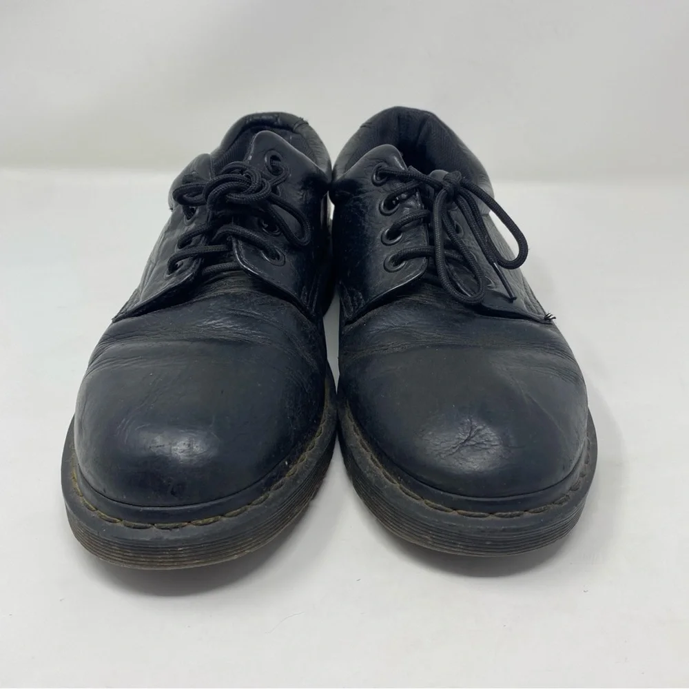 Dr. Martens Boston AW004 Derby Black Leather Mens Size 11 Distressed